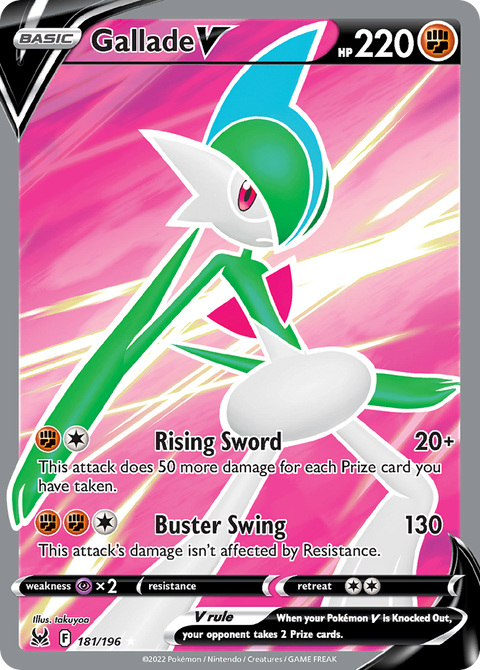 Gallade V 181 Lost Origin Pokémon card