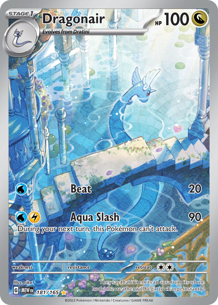 Dragonair 181 151 Pokémon card