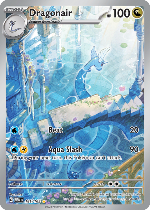 Dragonair 181 151 Pokémon card