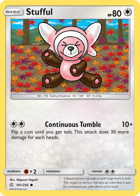 Stufful 181 Cosmic Eclipse Pokémon card