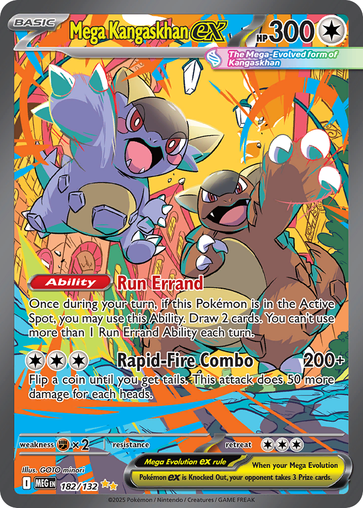 Mega Kangaskhan ex 182 Mega Evolution Pokémon card