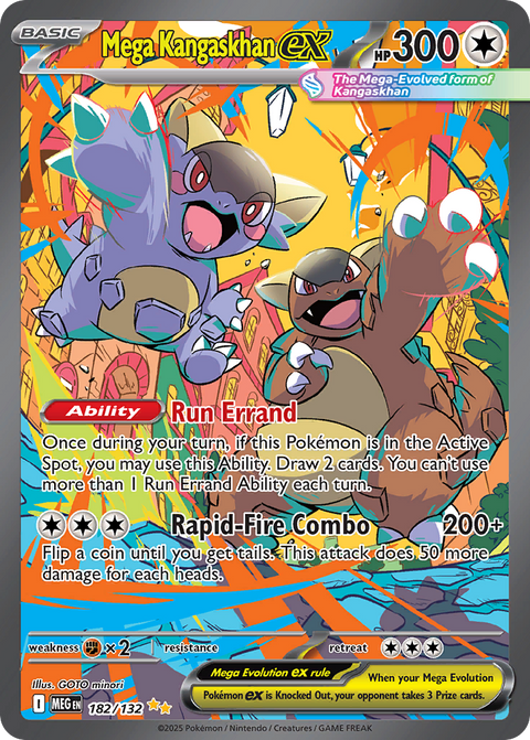 Mega Kangaskhan ex 182 Mega Evolution Pokémon card