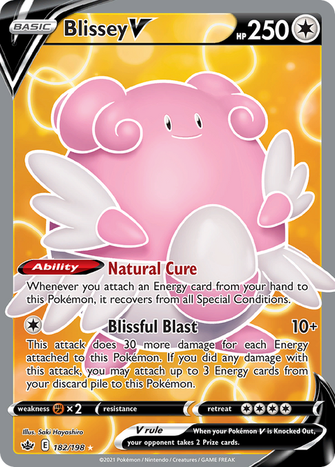 Blissey V 182 Chilling Reign Pokémon card