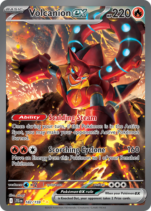 Volcanion ex 182 Journey Together Pokémon card