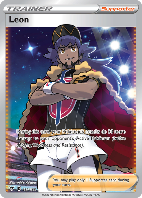 Leon 182 Vivid Voltage Pokémon card