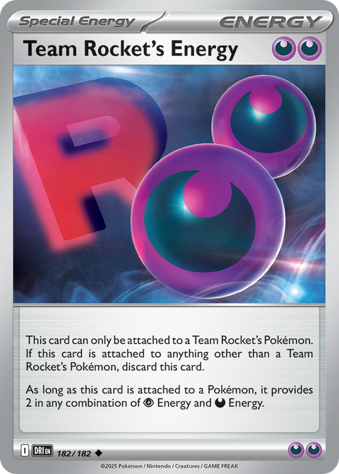 Team Rocket's Energy 182 Destined Rivals Pokémon card