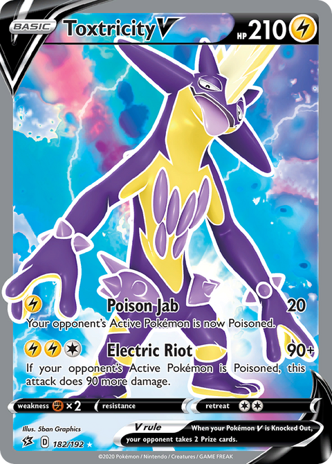 Toxtricity V 182 Rebel Clash Pokémon card