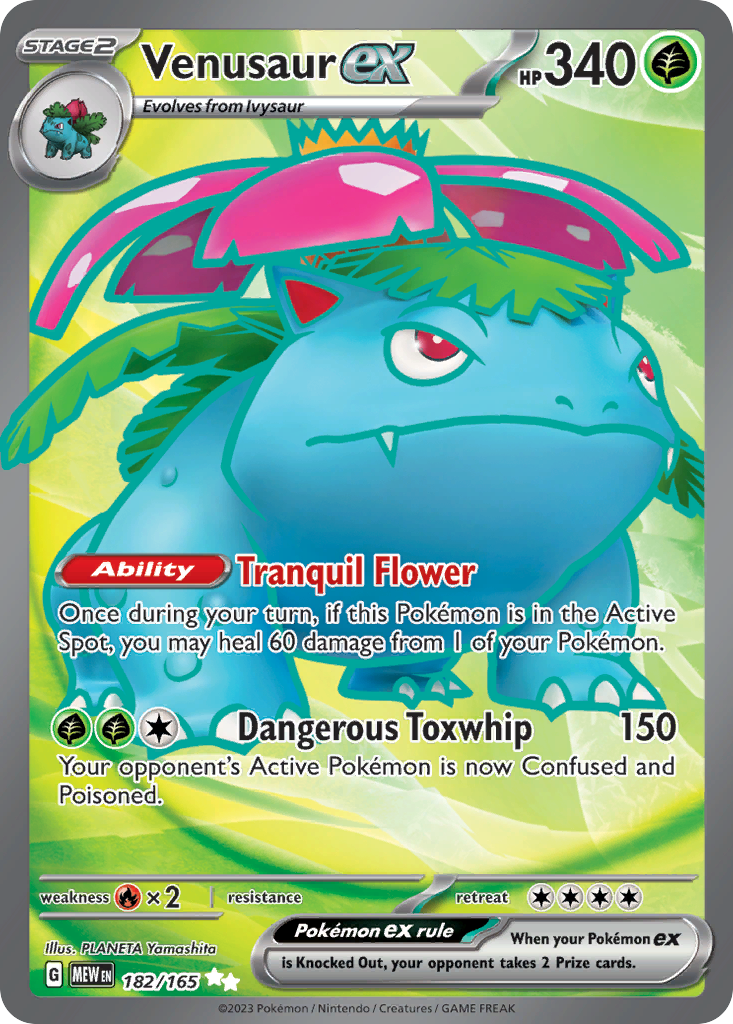 Venusaur ex 182 151 Pokémon card