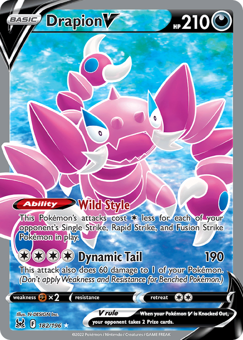 Drapion V 182 Lost Origin Pokémon card