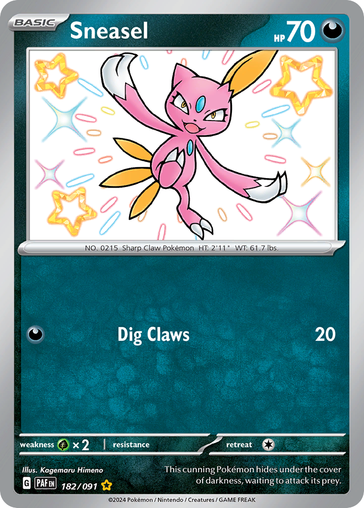 Sneasel 182 Paldean Fates Pokémon card