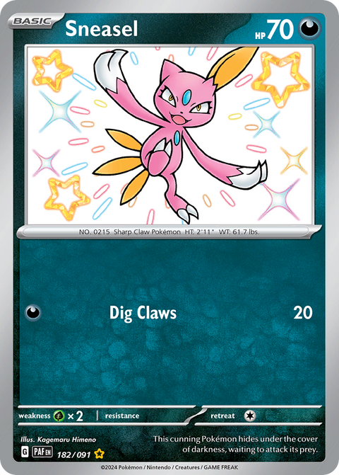 Sneasel 182 Paldean Fates Pokémon card