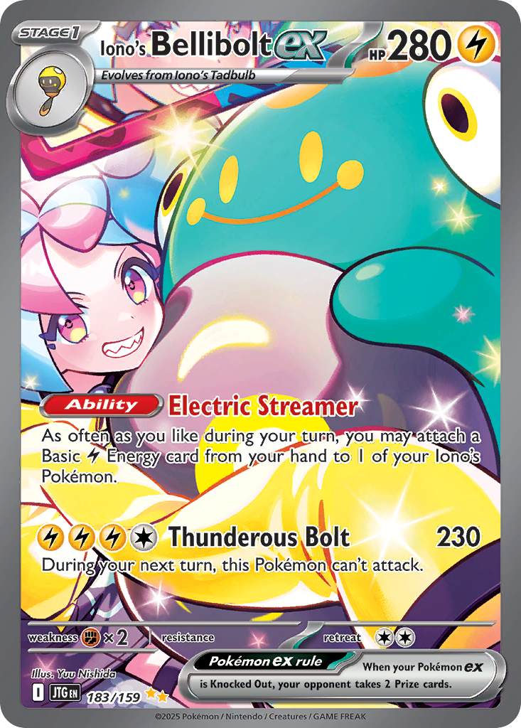 Iono's Bellibolt ex 183 Journey Together Pokémon card