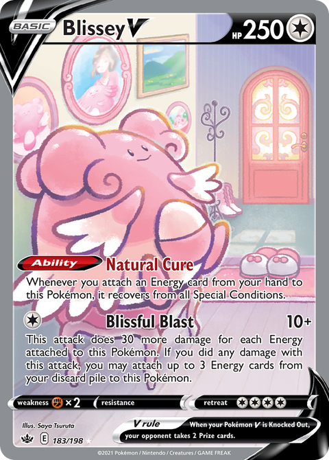 Blissey V 183 Chilling Reign Pokémon card