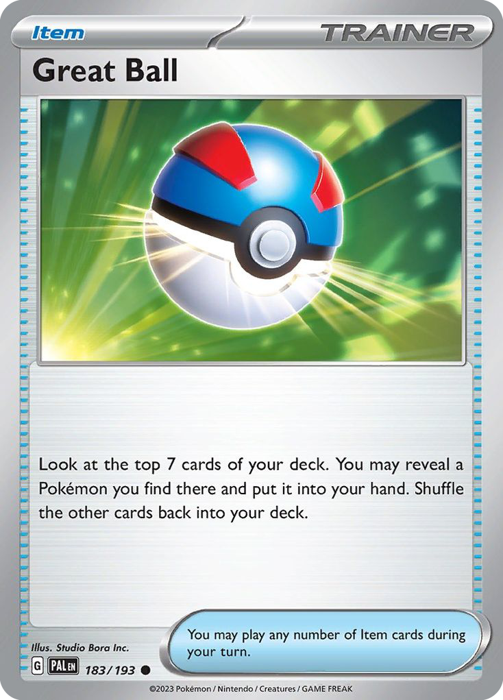 Great Ball 183 Paldea Evolved Pokémon card