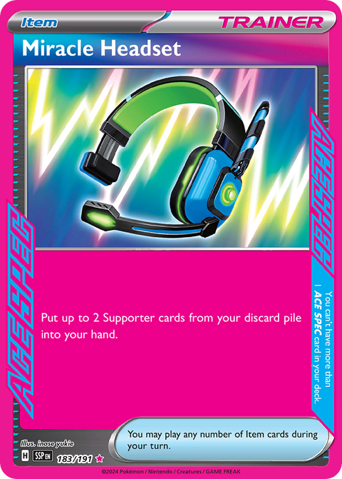Miracle Headset 183 Surging Sparks Pokémon card
