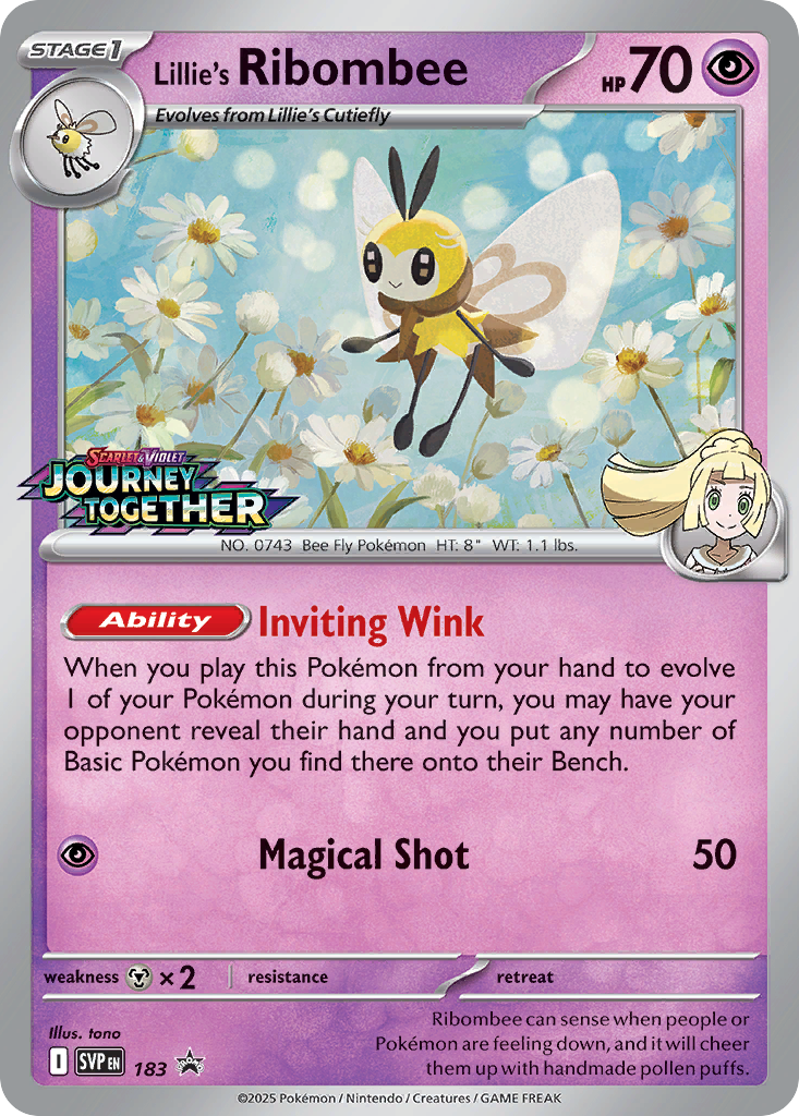 Lillie's Ribombee 183 Scarlet & Violet Black Star Promos Pokémon card
