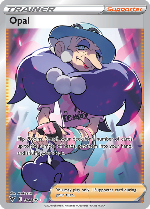 Opal 184 Vivid Voltage Pokémon card