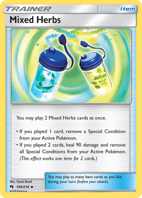 Mixed Herbs 184 Lost Thunder Pokémon card