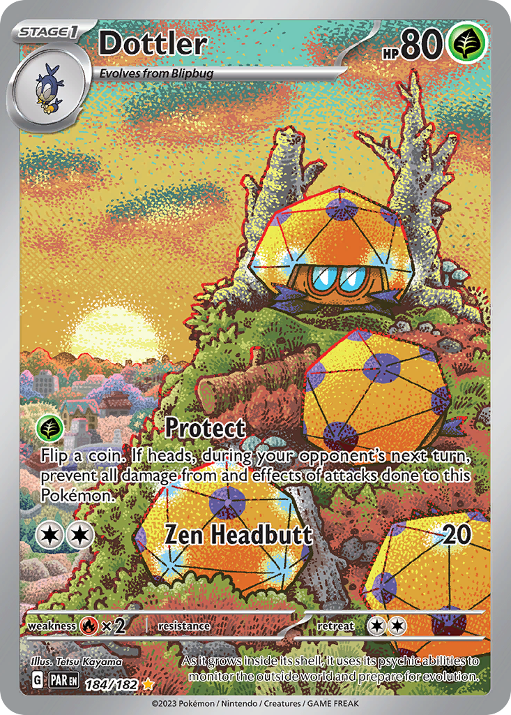 Dottler 184 Paradox Rift Pokémon card