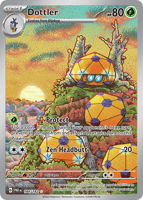 Dottler 184 Paradox Rift Pokémon card