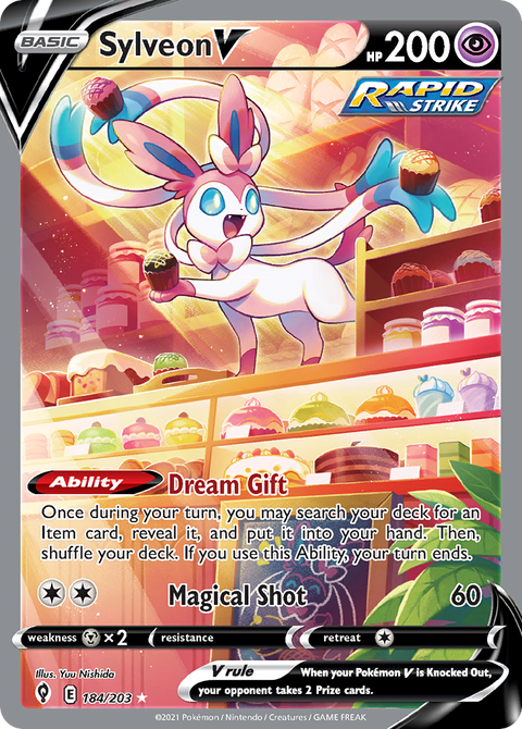 Sylveon V 184 Evolving Skies Pokémon card