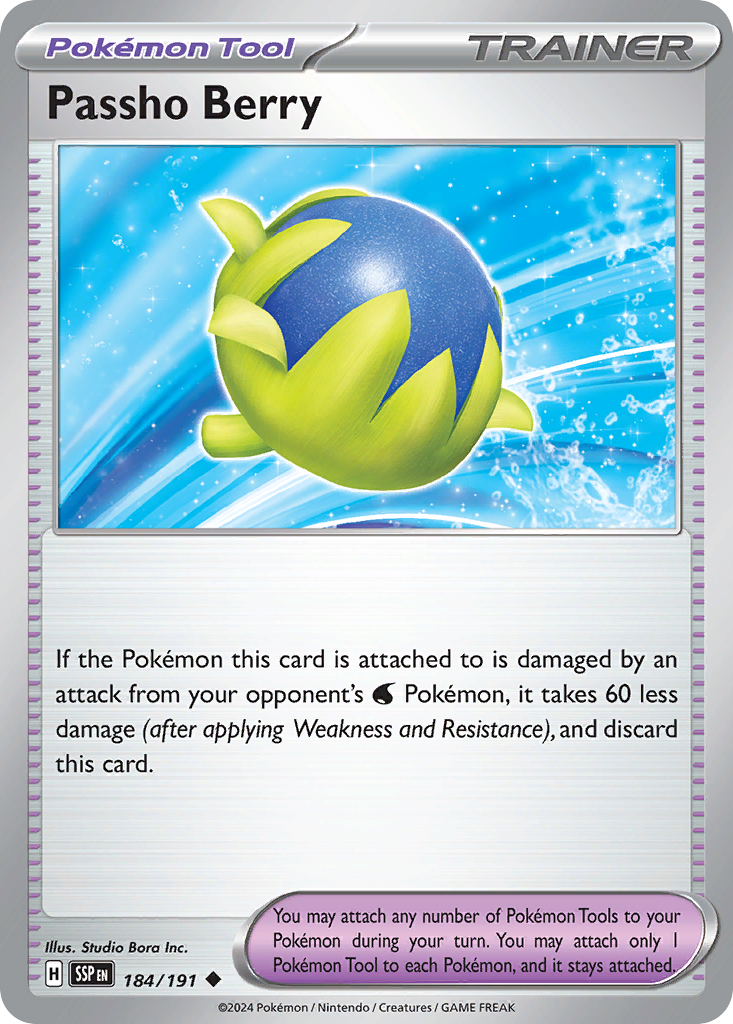 Passho Berry 184 Surging Sparks Pokémon card