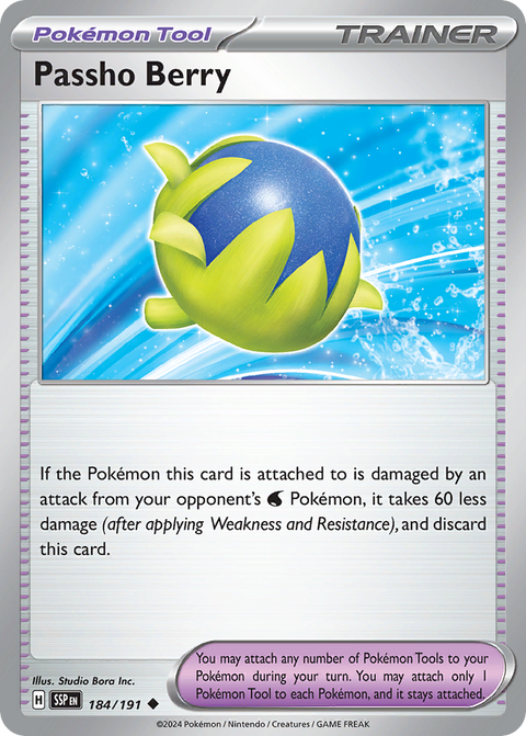 Passho Berry 184 Surging Sparks Pokémon card