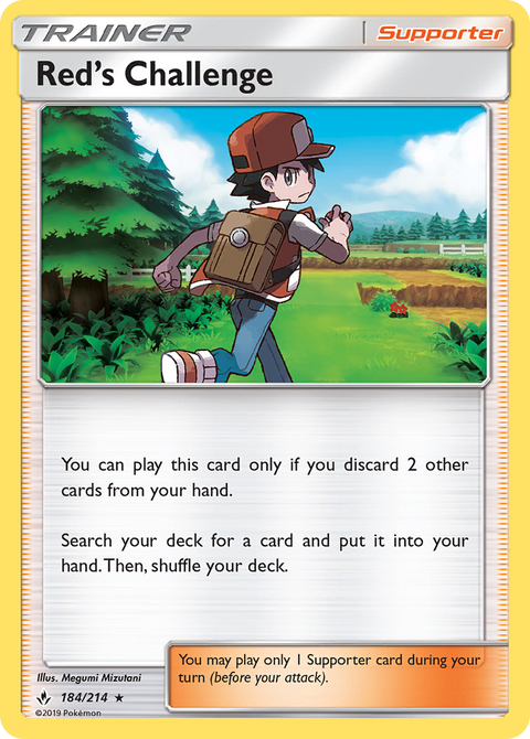 Red's Challenge 184 Unbroken Bonds Pokémon card