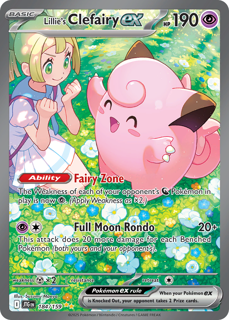 Lillie's Clefairy ex 184 Journey Together Pokémon card