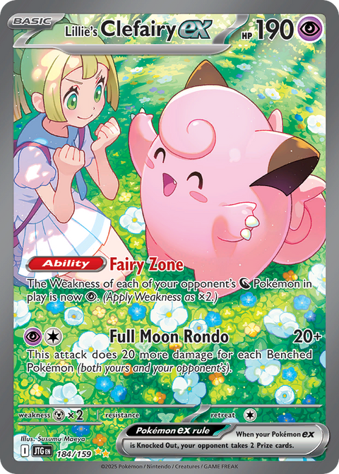 Lillie's Clefairy ex 184 Journey Together Pokémon card