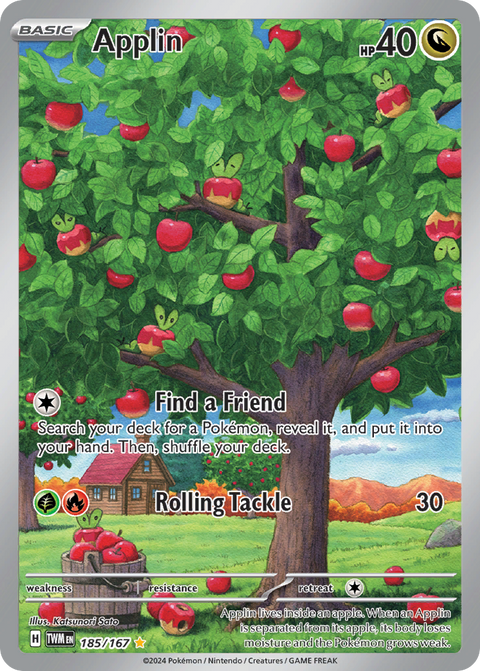 Applin 185 Twilight Masquerade Pokémon card