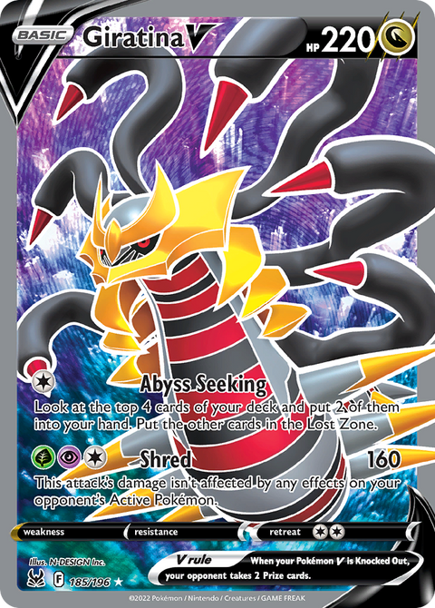 Giratina V 185 Lost Origin Pokémon card