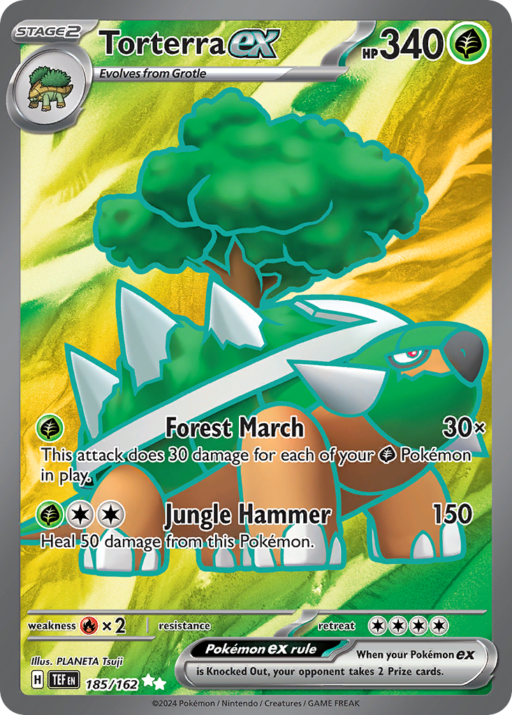 Torterra ex 185 Temporal Forces Pokémon card