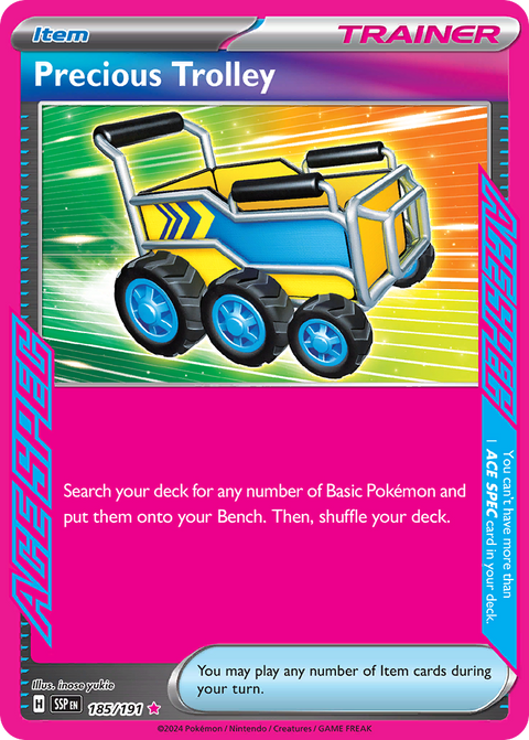 Precious Trolley 185 Surging Sparks Pokémon card