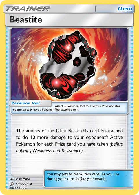 Beastite 185 Cosmic Eclipse Pokémon card