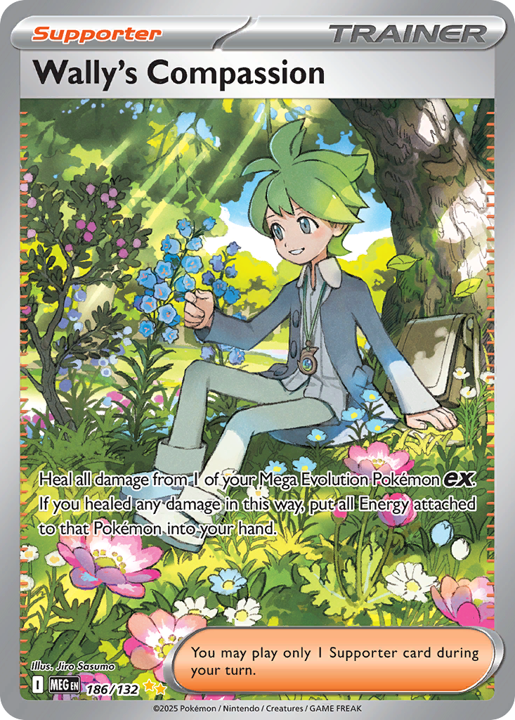 Wally's Compassion 186 Mega Evolution Pokémon card
