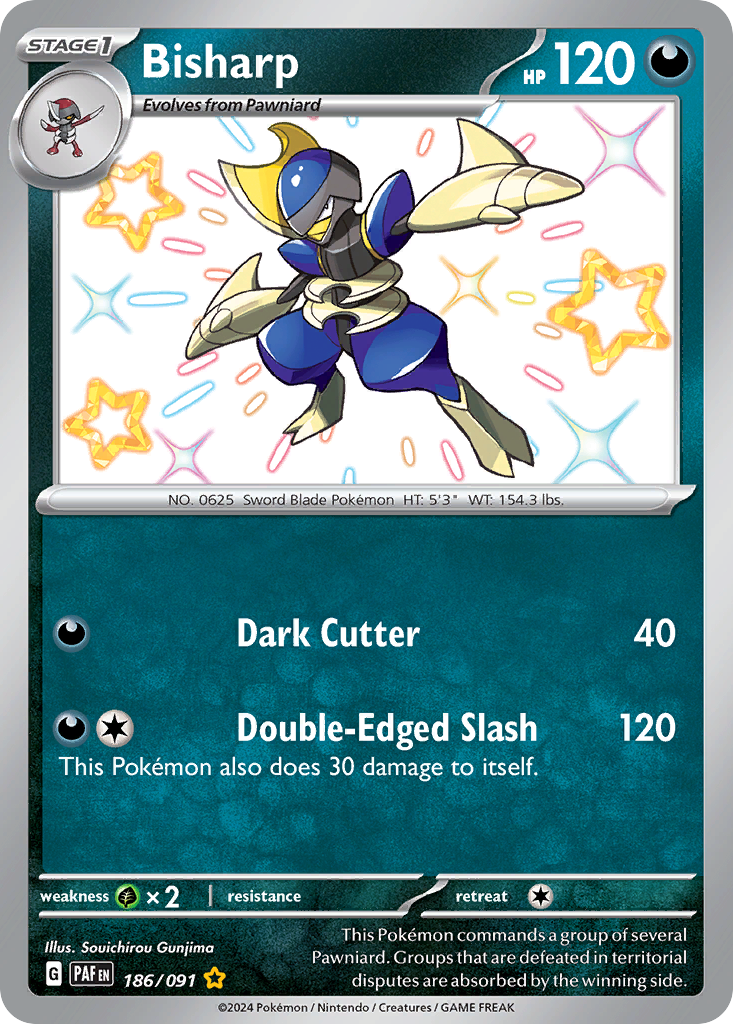 Bisharp 186 Paldean Fates Pokémon card