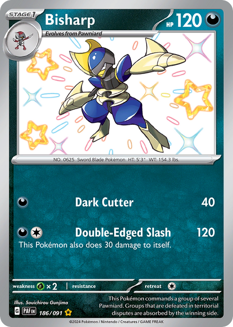 Bisharp 186 Paldean Fates Pokémon card