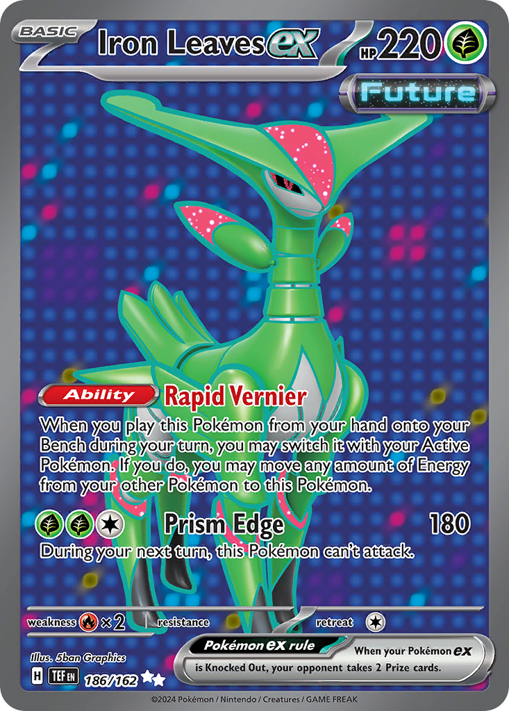 Iron Leaves ex 186 Temporal Forces Pokémon card