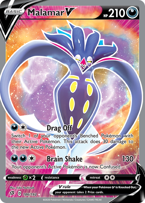 Malamar V 186 Rebel Clash Pokémon card
