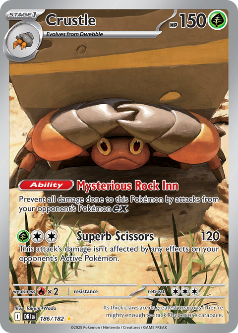 Crustle 186 Destined Rivals Pokémon card
