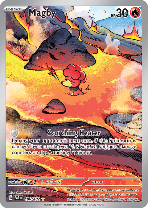 Magby 186 Paradox Rift Pokémon card