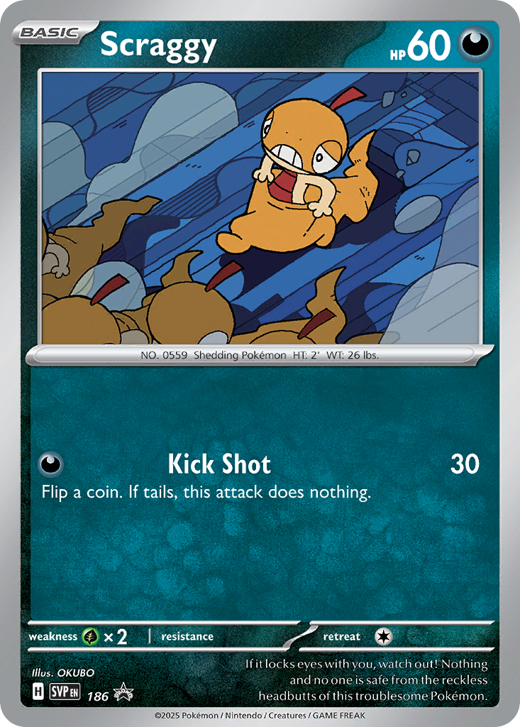 Scraggy 186 Scarlet & Violet Black Star Promos Pokémon card