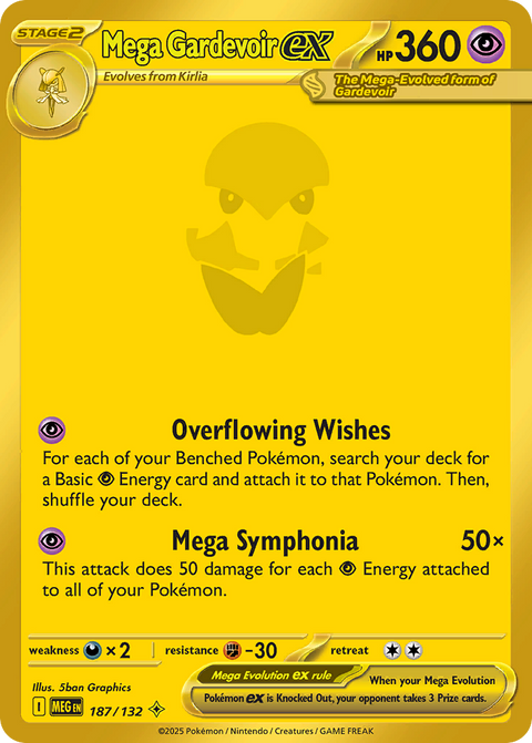 Mega Gardevoir ex 187 Mega Evolution Pokémon card