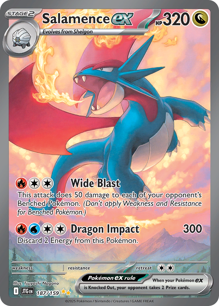 Salamence ex 187 Journey Together Pokémon card