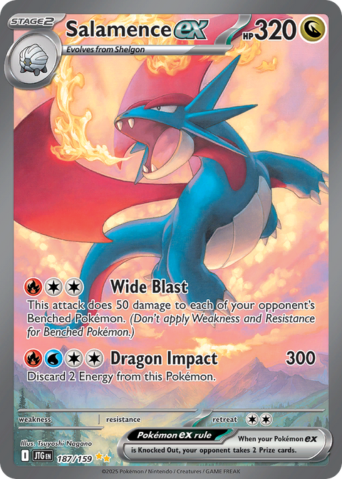 Salamence ex 187 Journey Together Pokémon card