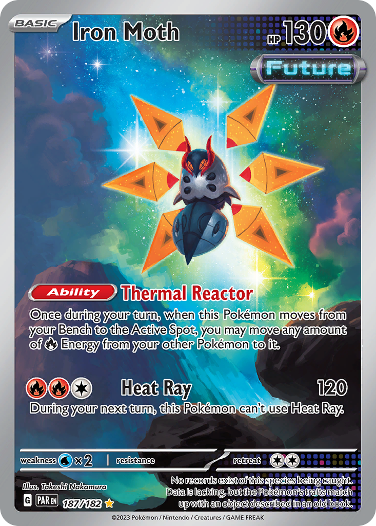 Iron Moth 187 Paradox Rift Pokémon card