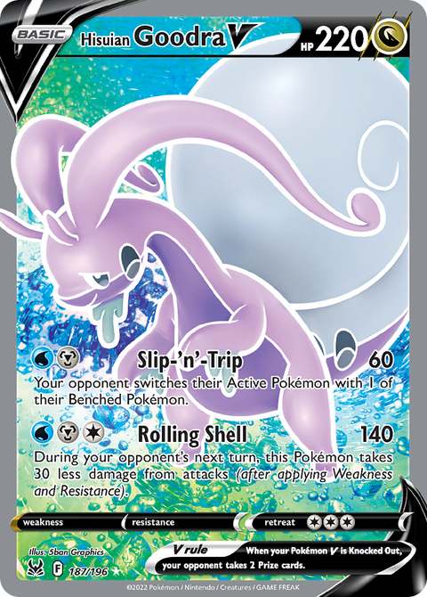 Hisuian Goodra V 187 Lost Origin Pokémon card