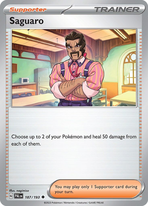 Saguaro 187 Paldea Evolved Pokémon card