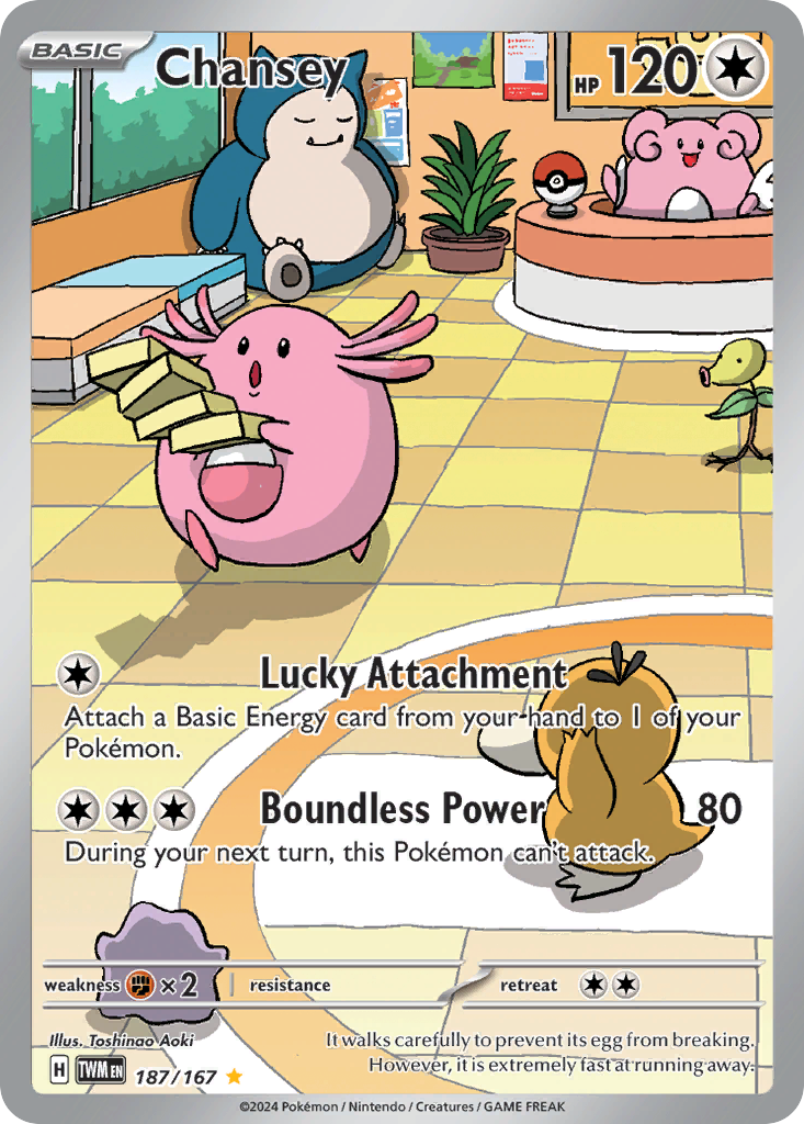 Chansey 187 Twilight Masquerade Pokémon card